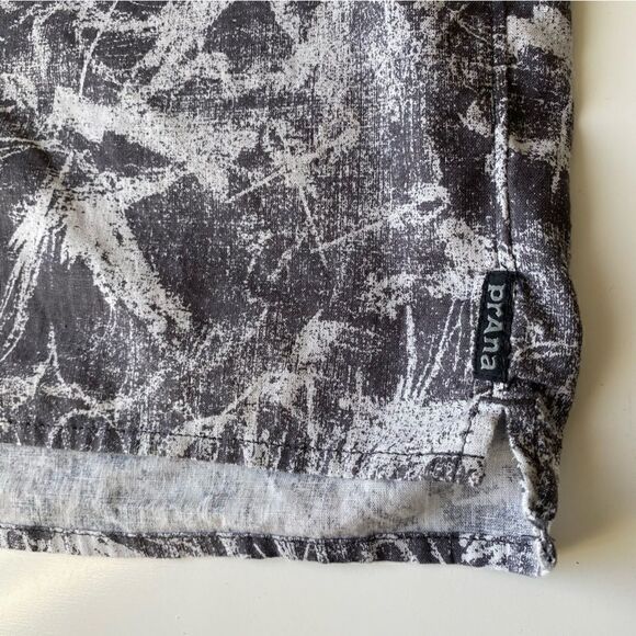 Prana cotton linen print button up shirt light weight size XL - Picture 8 of 9